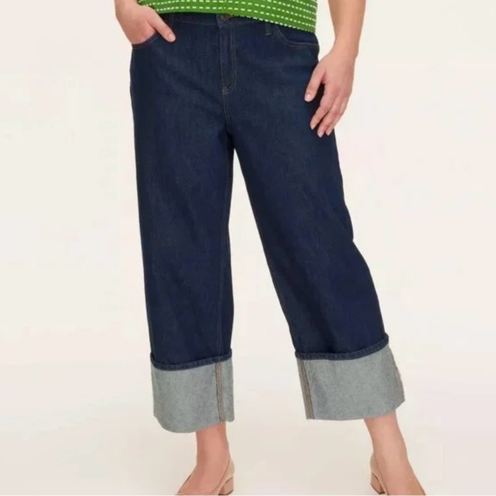 NWOT Kate Spade High-Rise Straight Leg Wide Cuff Women’s Denim Jeans size 22